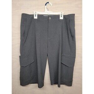 Buckle BKE Men's SZ 35 Hybrid Cargo Shorts Gray Lightweight Stretch Zip Pocket